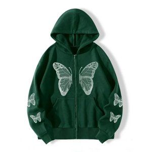 Green Butterfly Hoodie